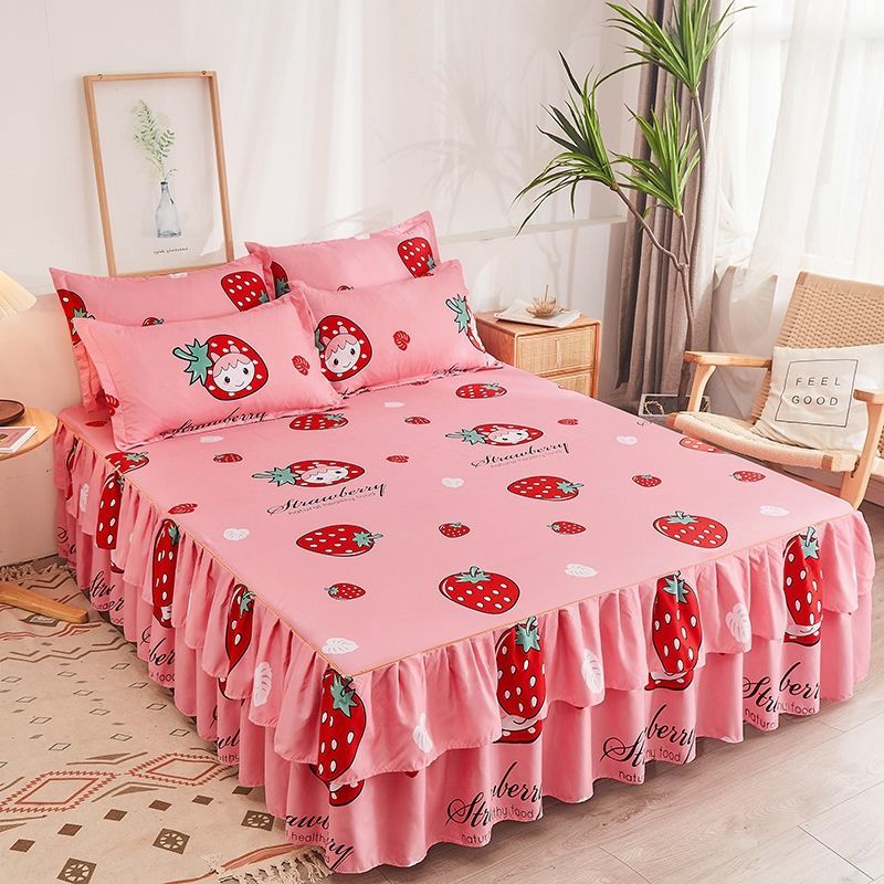 Floral Bed Skirt - Non - slip Dustproof - Students Bedding - Single/Double Size - Casatrail.com