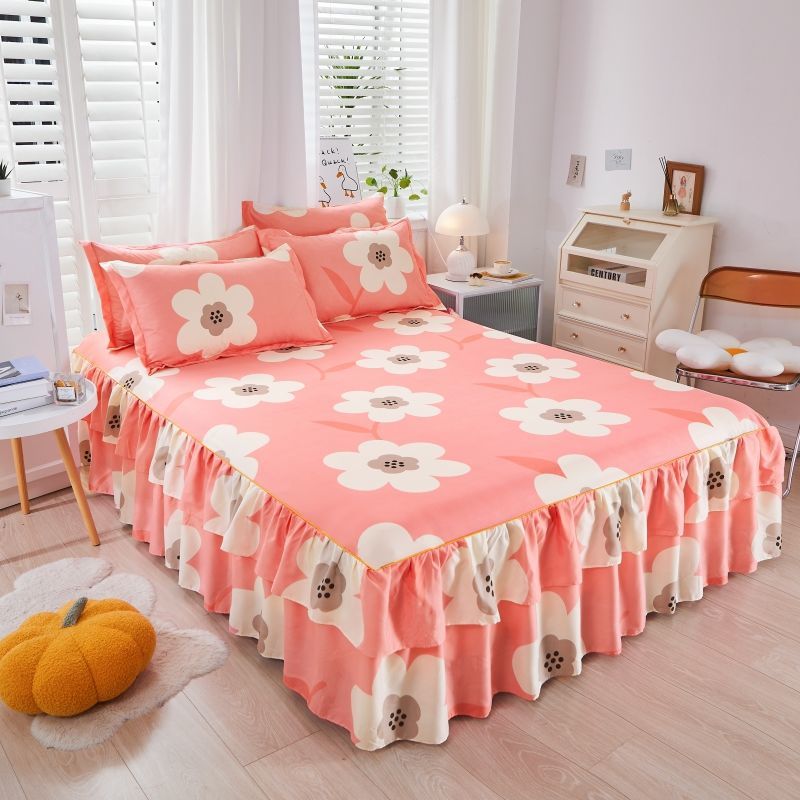 Floral Bed Skirt - Non - slip Dustproof - Students Bedding - Single/Double Size - Casatrail.com