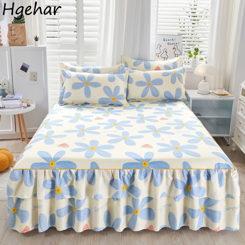 Floral Bed Skirt - Non - slip Dustproof - Students Bedding - Single/Double Size - Casatrail.com