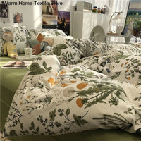 Thumbnail for Floral Brushed Bedding Set with Soft Duvet Cover and Comforter - Casatrail.com