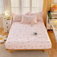 Thumbnail for Floral Style Cotton Bed Sheet with Elastic - Casatrail.com