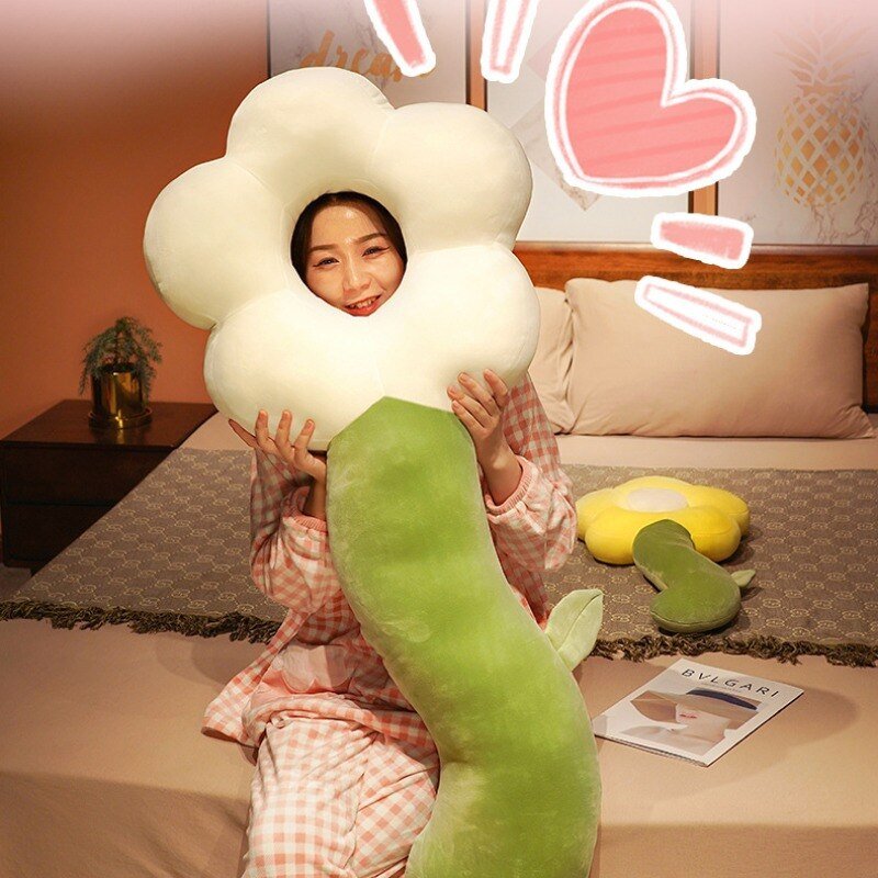 Flower Shaped Long Pillow for Bed and Home Decor - Casatrail.com