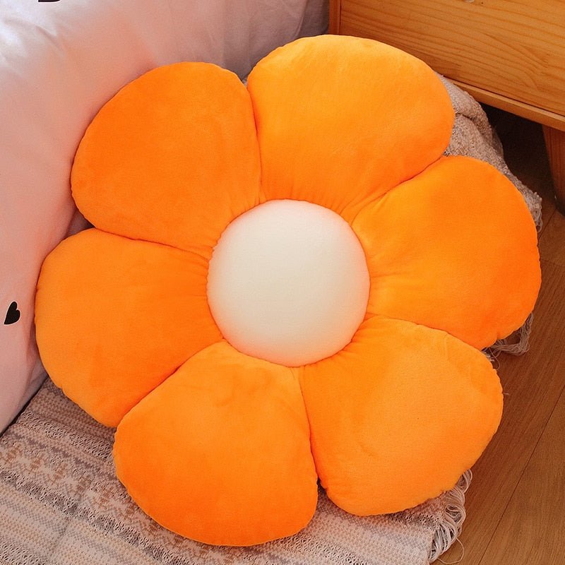 Flower - Shaped Plush Pillow Mat - Casatrail.com