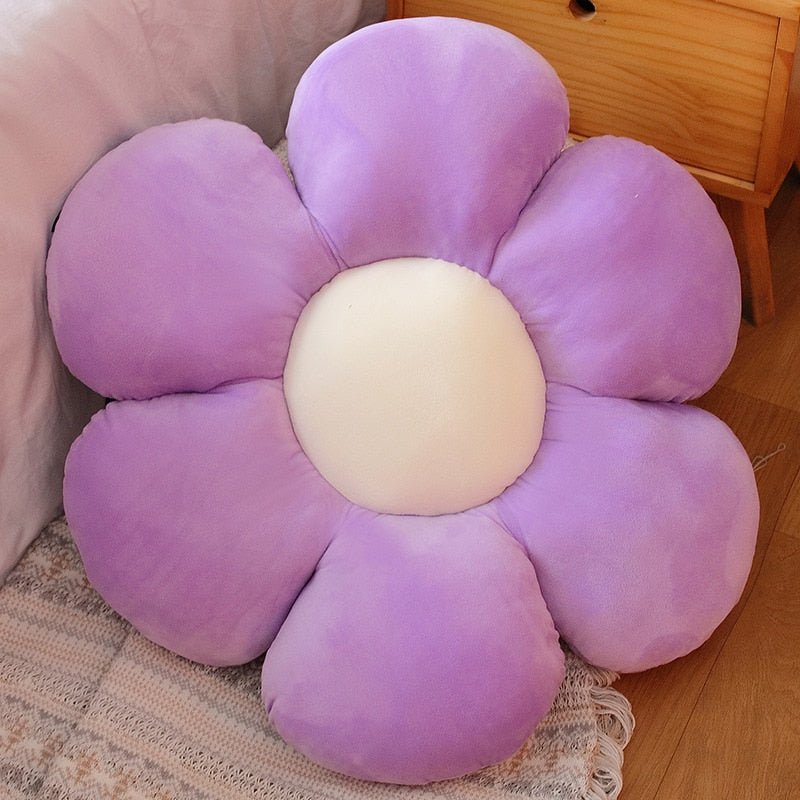 Flower - Shaped Plush Pillow Mat - Casatrail.com