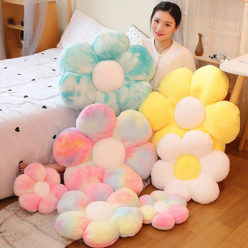 Flower - Shaped Plush Pillow Mat - Casatrail.com