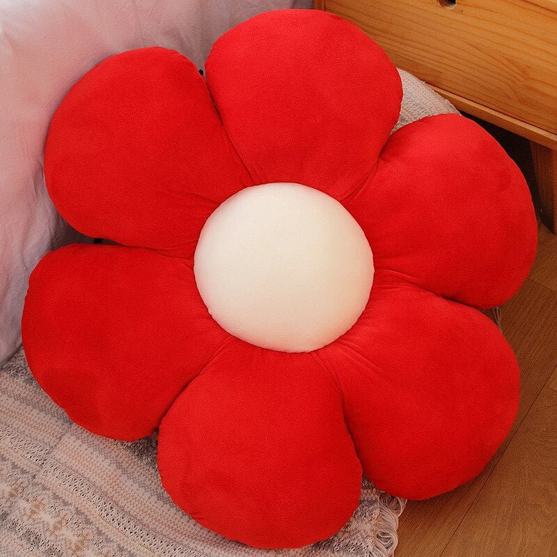 Flower - Shaped Plush Pillow Mat - Casatrail.com