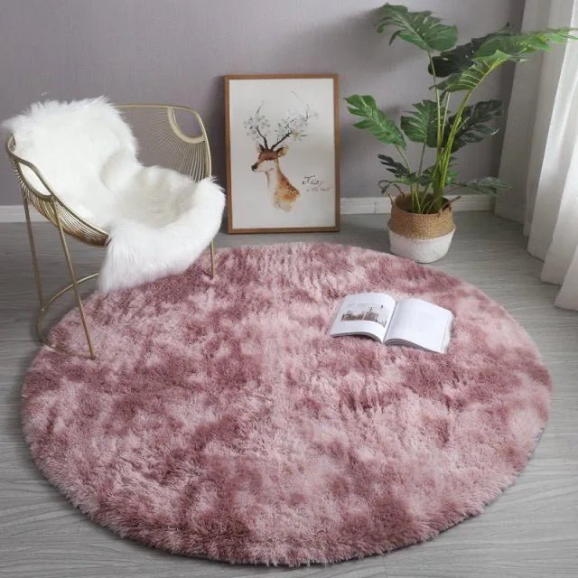 Fluffy Cute Plush Round Rug - Casatrail.com