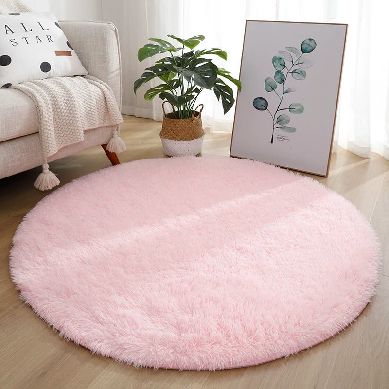 Fluffy Cute Plush Round Rug - Casatrail.com