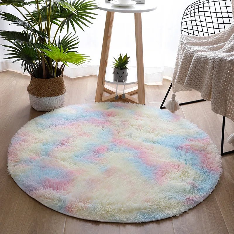 Fluffy Cute Plush Round Rug - Casatrail.com