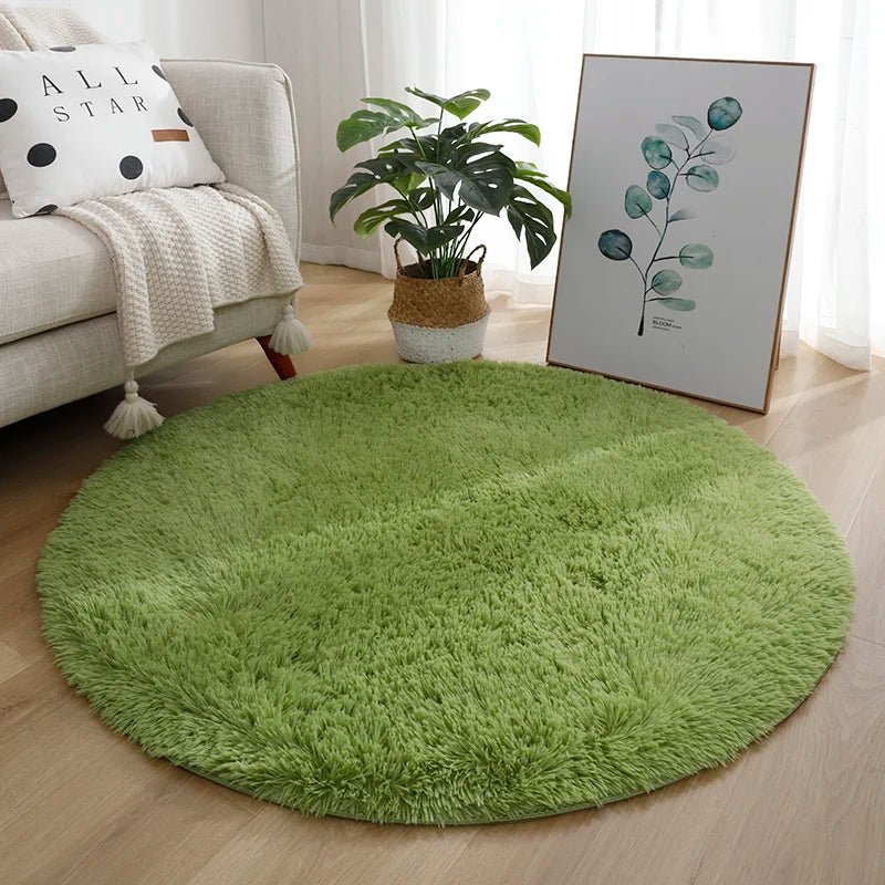 Fluffy Cute Plush Round Rug - Casatrail.com