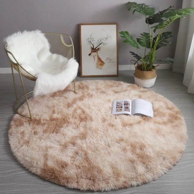 Fluffy Cute Plush Round Rug - Casatrail.com