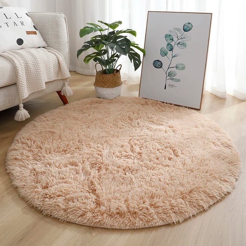 Fluffy Cute Plush Round Rug - Casatrail.com