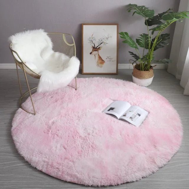 Fluffy Cute Plush Round Rug - Casatrail.com