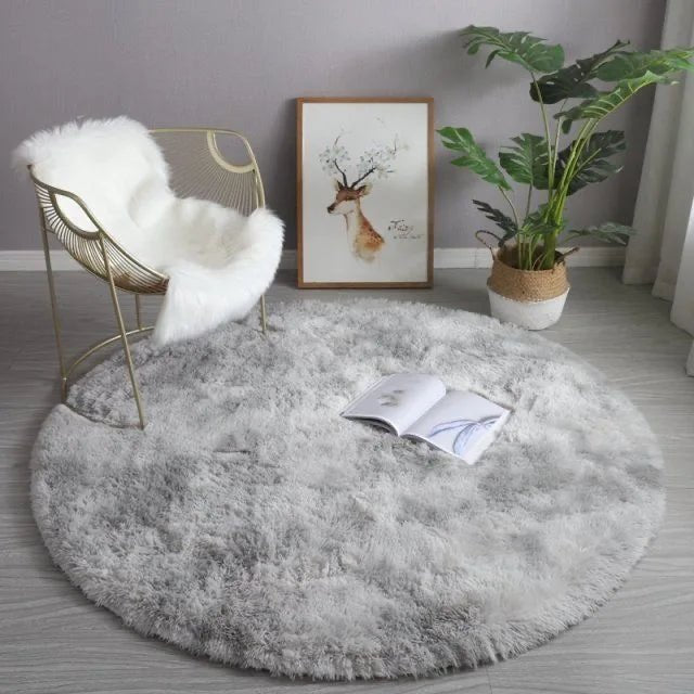 Fluffy Cute Plush Round Rug - Casatrail.com