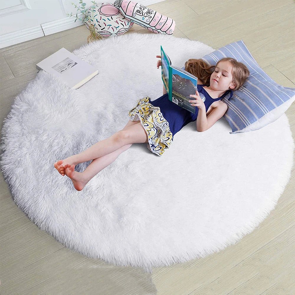 Fluffy Cute Plush Round Rug - Casatrail.com