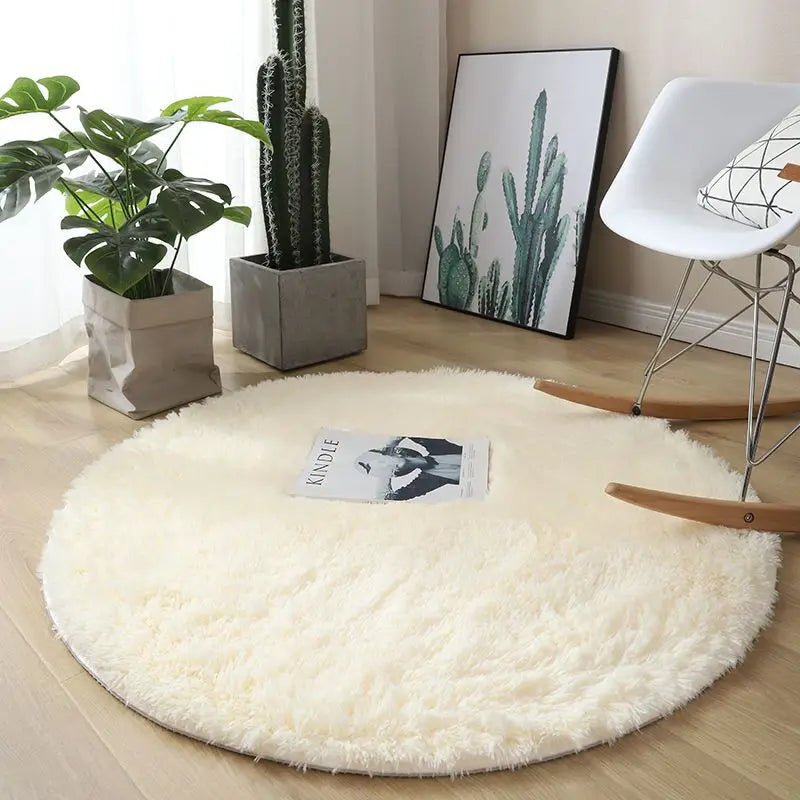 Fluffy Cute Plush Round Rug - Casatrail.com