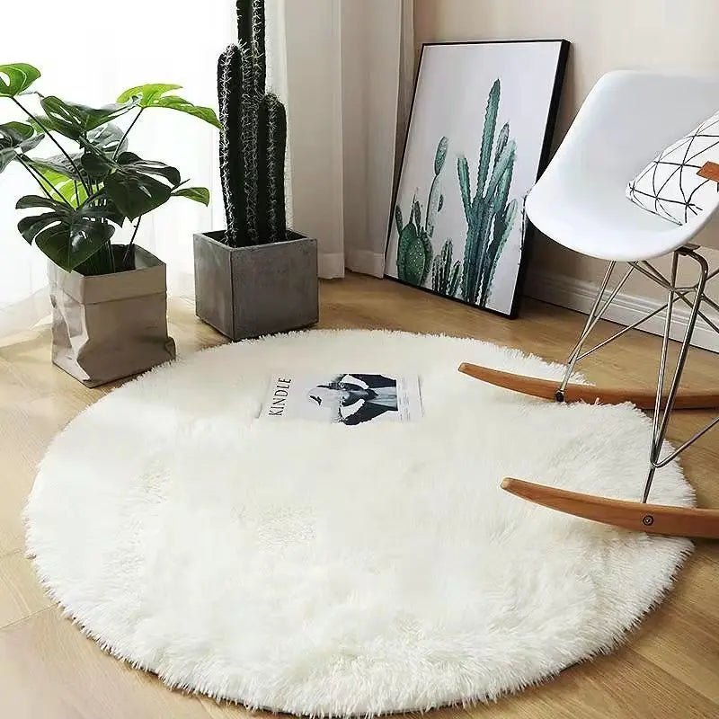 Fluffy Cute Plush Round Rug - Casatrail.com