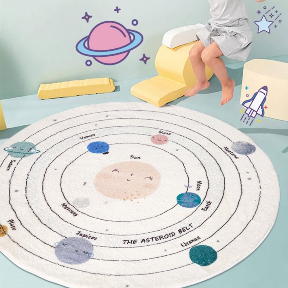 Fluffy Plush Round Children's Carpet - Casatrail.com