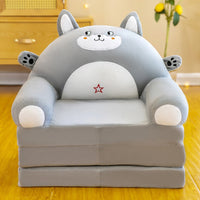 Thumbnail for Foldable Kids Sofa with Heated Seat Cushion and Cute Cartoon Design - Casatrail.com