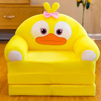 Thumbnail for Foldable Kids Sofa with Heated Seat Cushion and Cute Cartoon Design - Casatrail.com