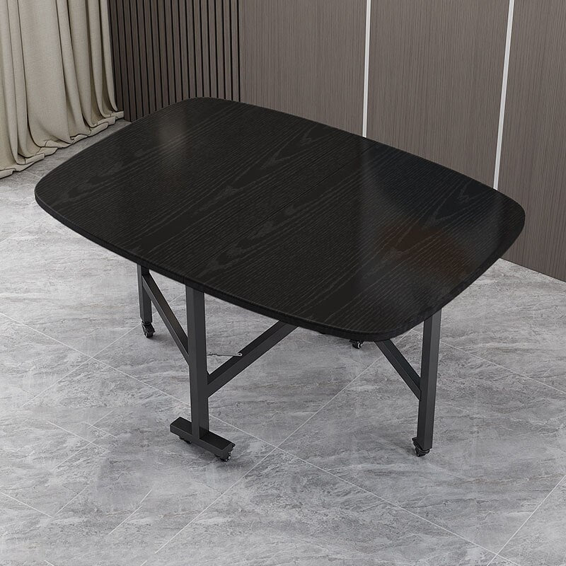 Foldable Metal Black Dining Table - Casatrail.com