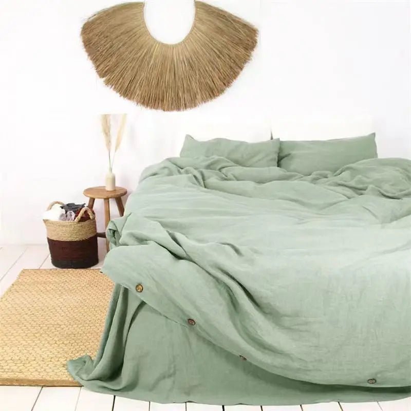 French Linen Duvet Cover Soft Quilt Comforter Cover - Casatrail.com