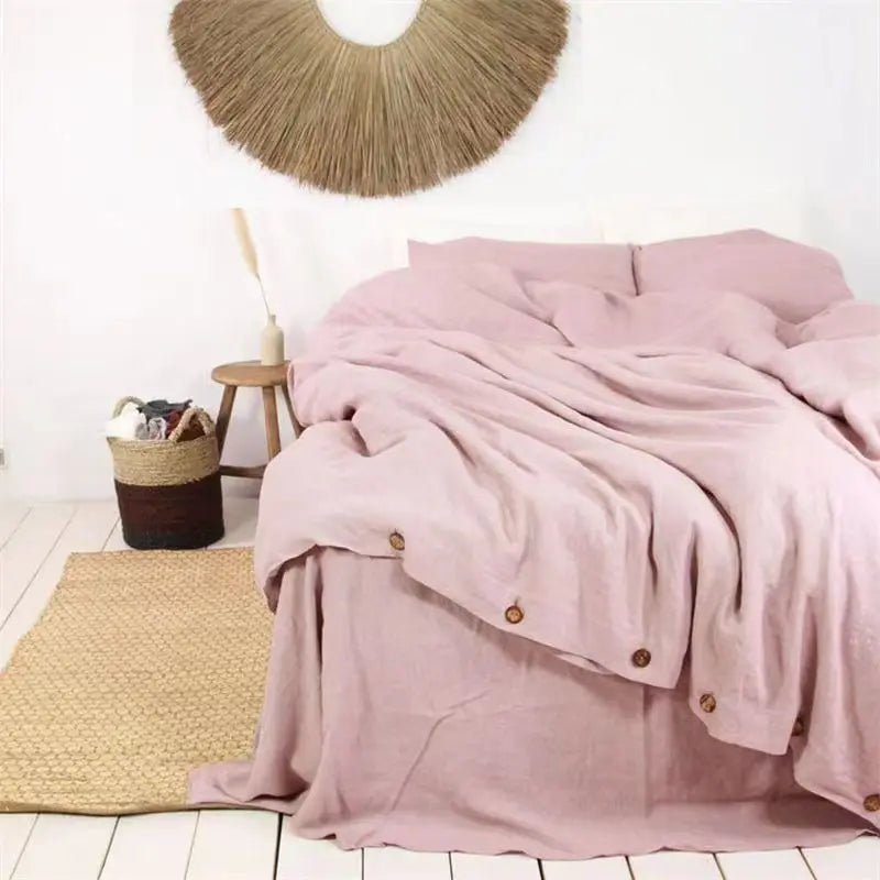 French Linen Duvet Cover Soft Quilt Comforter Cover - Casatrail.com