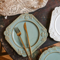 Thumbnail for French Retro Embossed Ceramic Plate - Casatrail.com