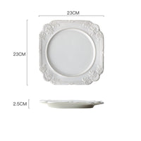 Thumbnail for French Retro Embossed Ceramic Plate - Casatrail.com