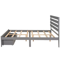 Thumbnail for Full Size Platform Bed with Gray Drawers - Casatrail.com