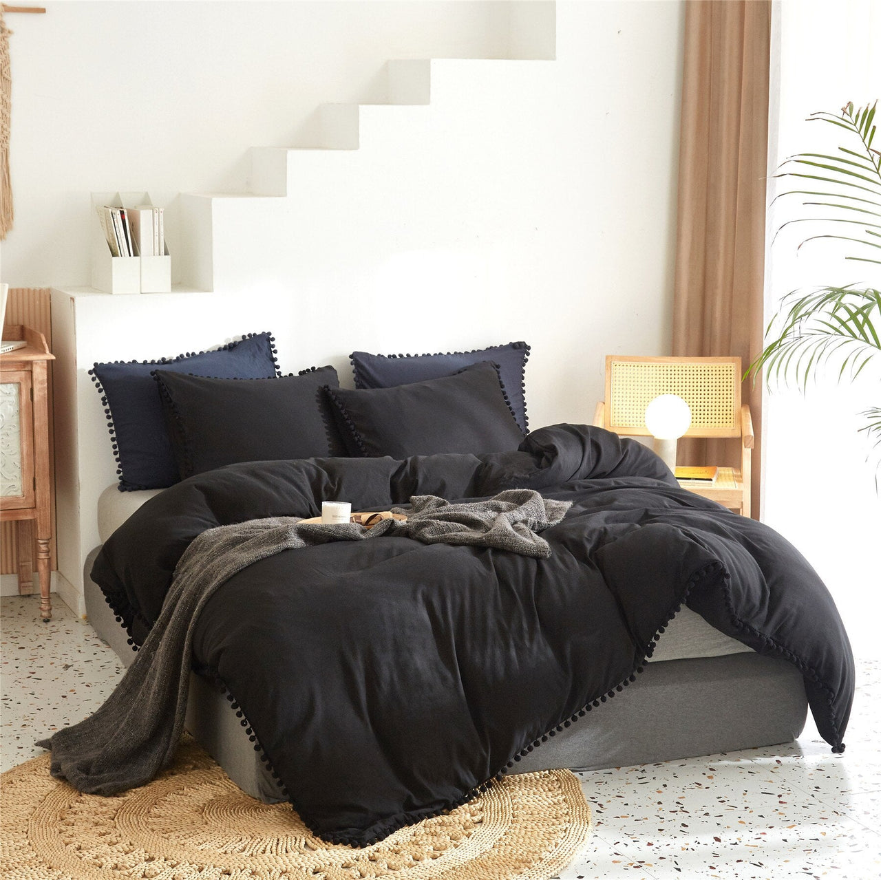 Furball Tassel Duvet Cover Set - Casatrail.com