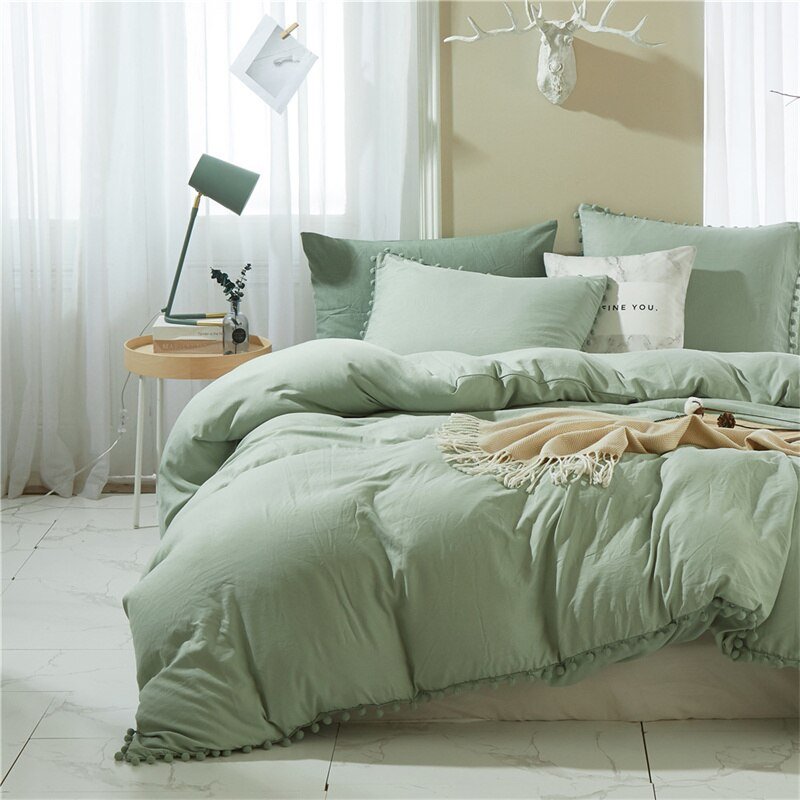 Furball Tassel Duvet Cover Set - Casatrail.com