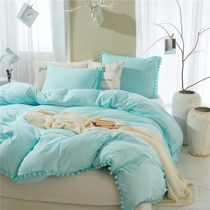 Furball Tassel Duvet Cover Set - Casatrail.com