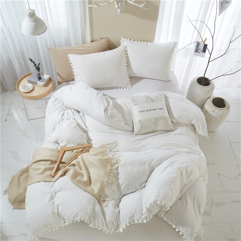 Furball Tassel Duvet Cover Set - Casatrail.com