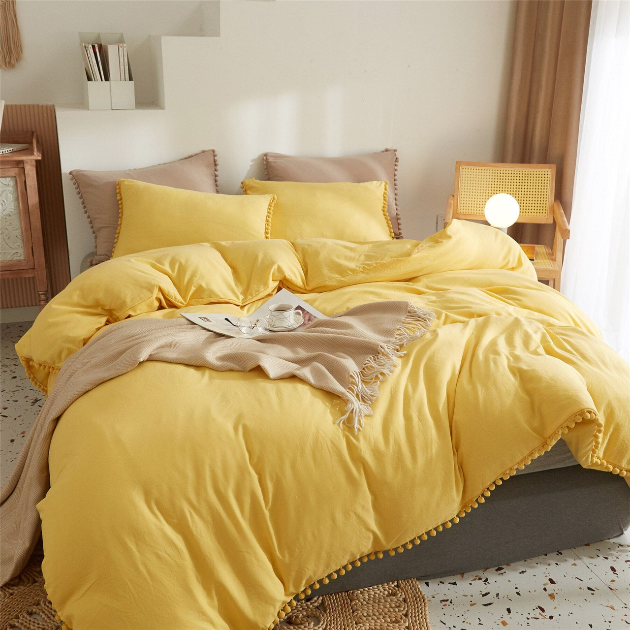 Furball Tassel Duvet Cover Set - Casatrail.com