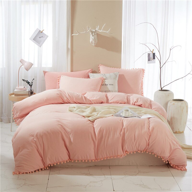 Furball Tassel Duvet Cover Set - Casatrail.com