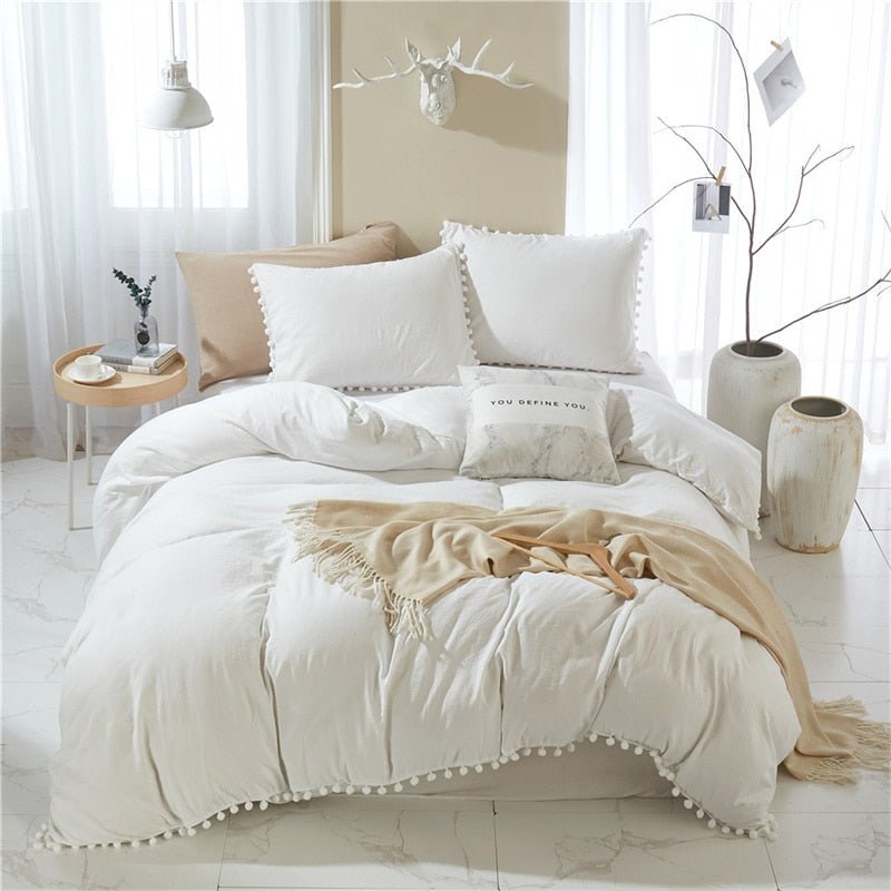 Furball Tassel Duvet Cover Set - Casatrail.com