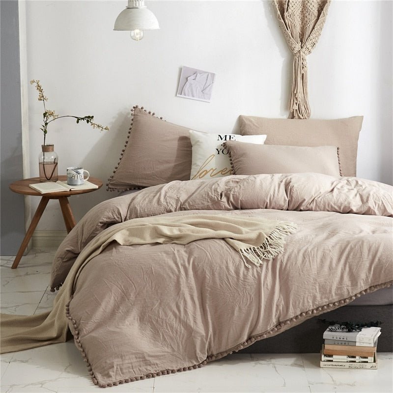 Furball Tassel Duvet Cover Set - Casatrail.com