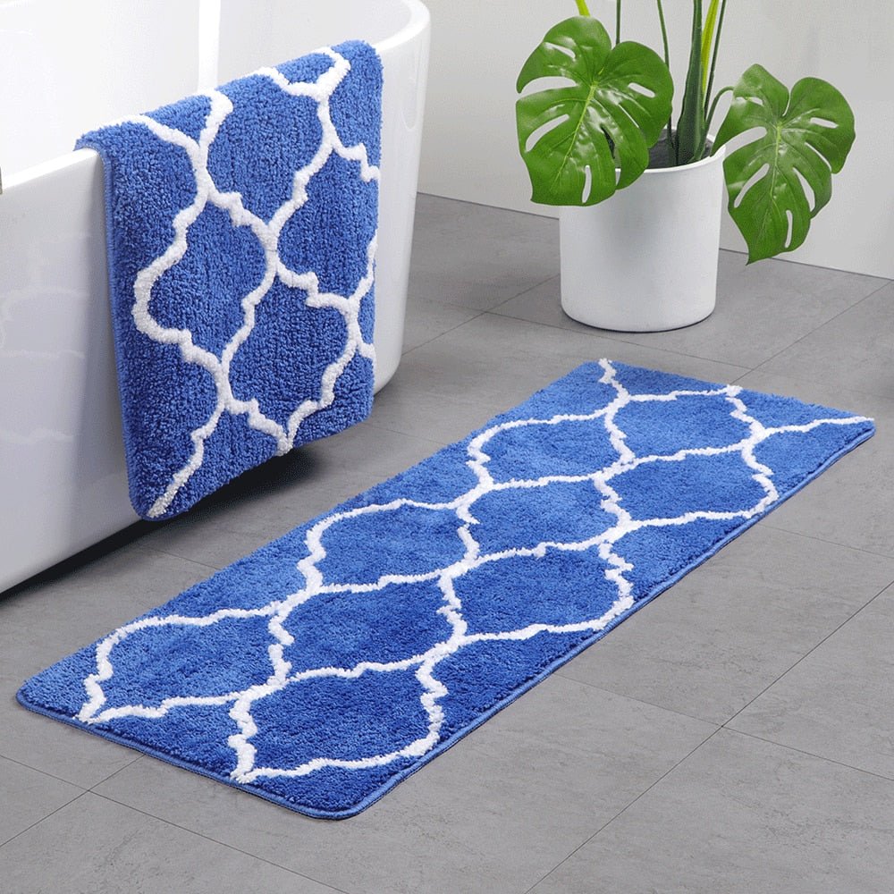 Geometric Bath Mat Water Absorbent Soft Floor Mat 45x120cm - Casatrail.com