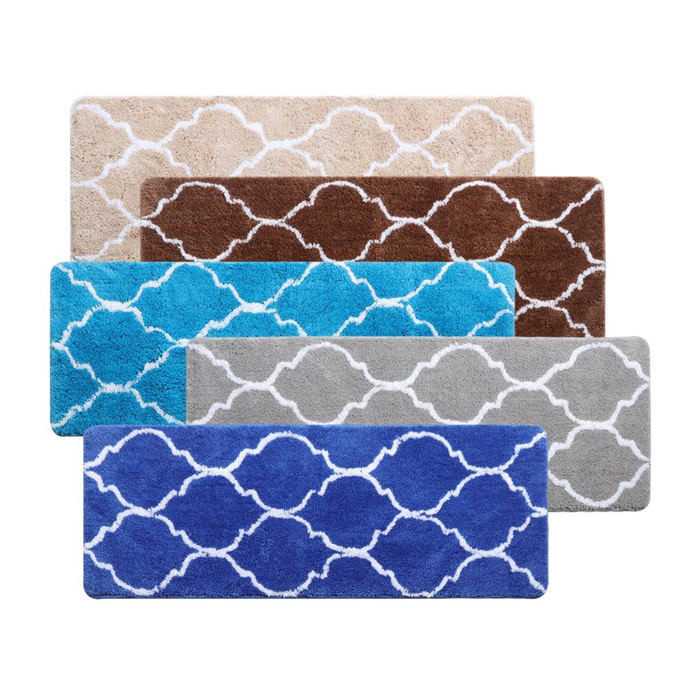 Geometric Bath Mat Water Absorbent Soft Floor Mat 45x120cm - Casatrail.com