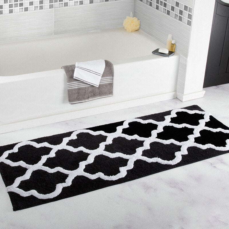 Geometric Bath Mat Water Absorbent Soft Floor Mat 45x120cm - Casatrail.com