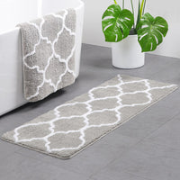 Thumbnail for Geometric Bath Mat Water Absorbent Soft Floor Mat 45x120cm - Casatrail.com