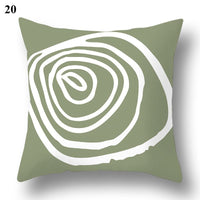 Thumbnail for Geometric Green Leaf Pattern Decorative Pillowcase - Casatrail.com