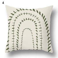 Thumbnail for Geometric Green Leaf Pattern Decorative Pillowcase - Casatrail.com