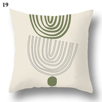 Thumbnail for Geometric Green Leaf Pattern Decorative Pillowcase - Casatrail.com