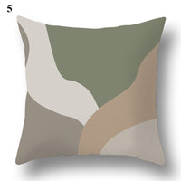 Thumbnail for Geometric Green Leaf Pattern Decorative Pillowcase - Casatrail.com