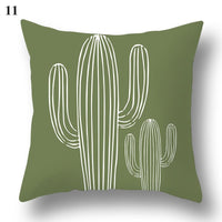 Thumbnail for Geometric Green Leaf Pattern Decorative Pillowcase - Casatrail.com