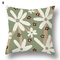 Thumbnail for Geometric Green Leaf Pattern Decorative Pillowcase - Casatrail.com
