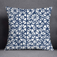 Thumbnail for Geometric Pattern Polyester Blue Grey Cushion Cover - Casatrail.com