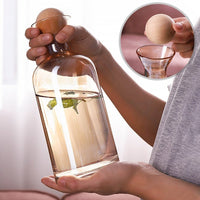 Thumbnail for Glass Carafe Water Pitcher with Wood Lid for Cold Drinks - Casatrail.com